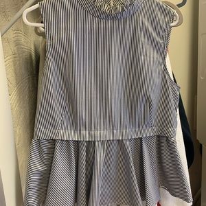 Peplum Striped Top